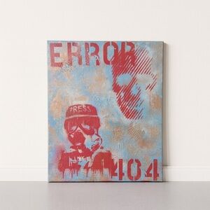 ERROR 404: “Freedom Not Found” — Original Mixed Media Street Art Canvas - SSH
